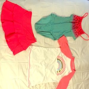 Never worn three piece swim set for girls.